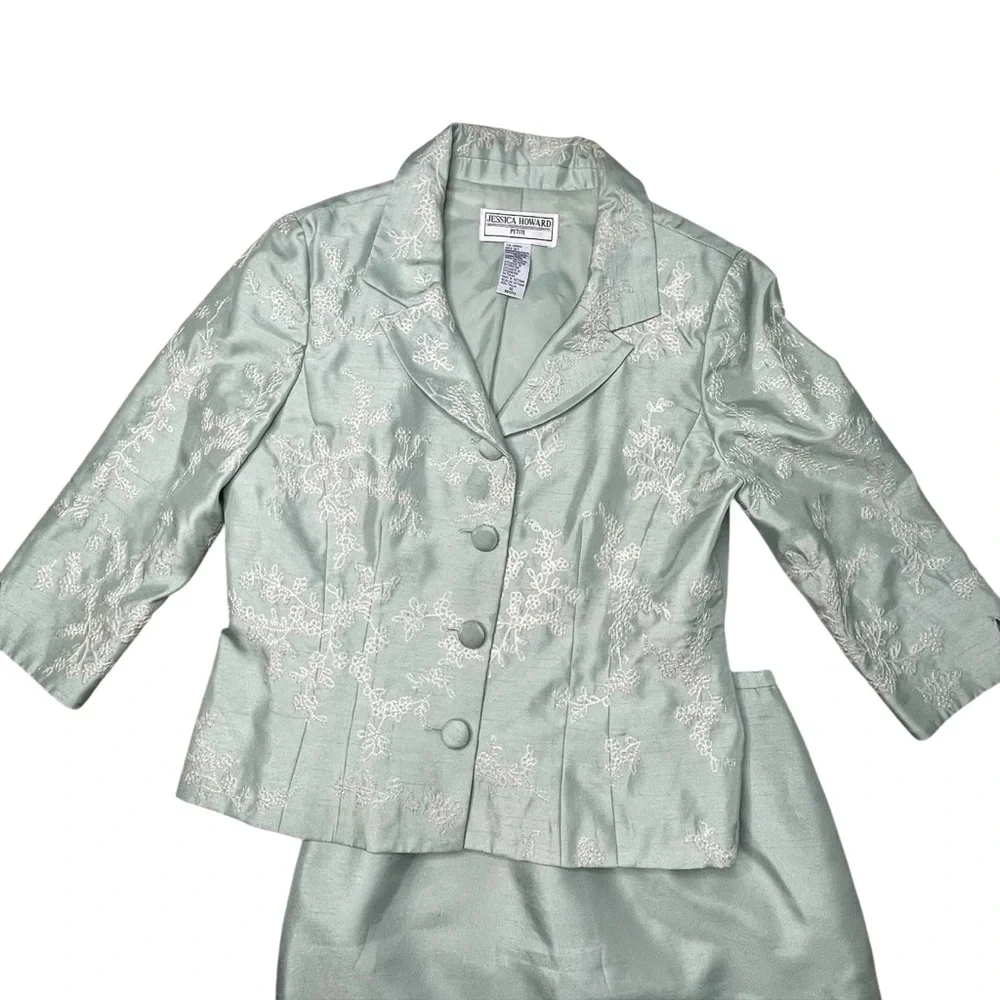 Jessica Howard 2 piece skirt suit ladies sz 10 Petite - Picture 2 of 8